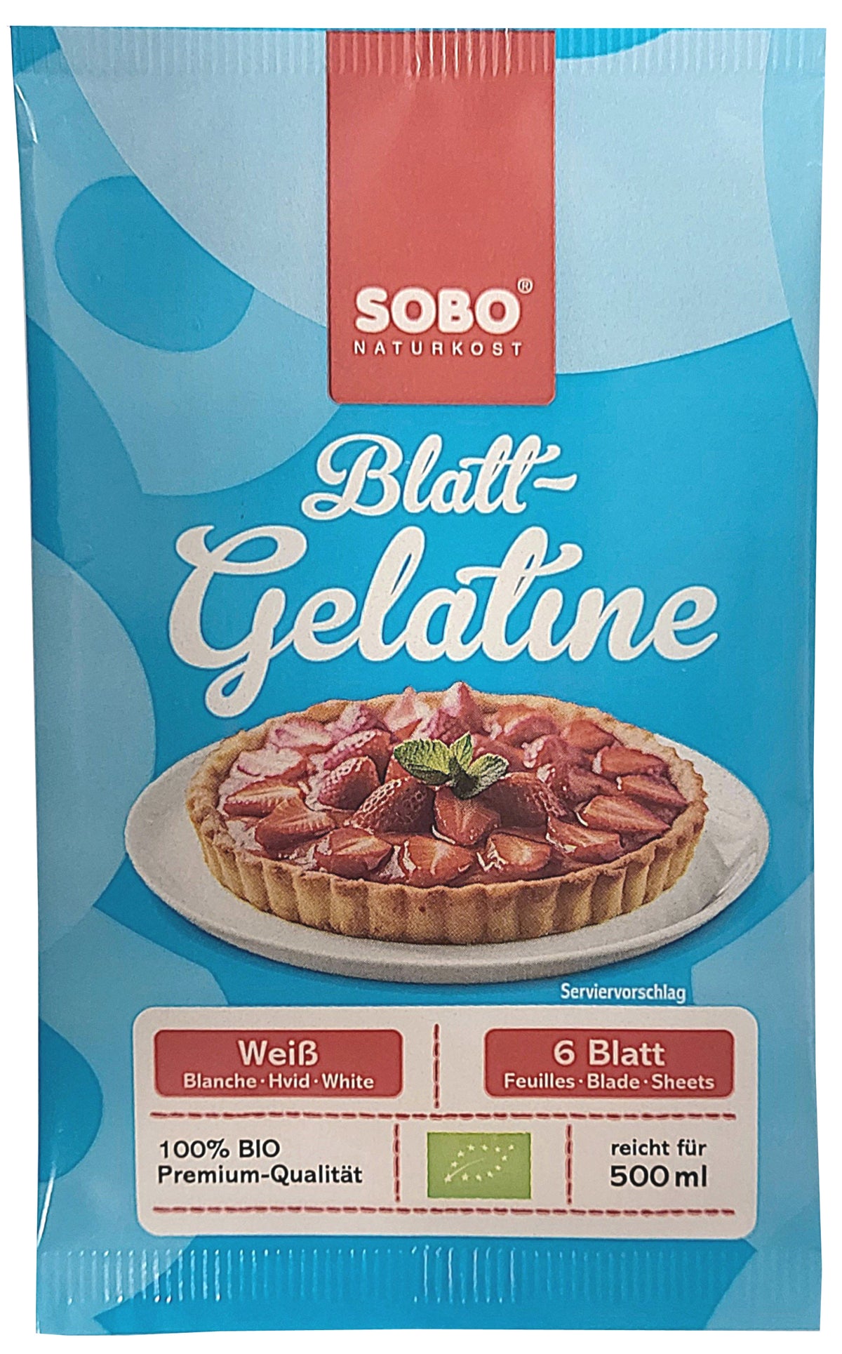 Gelatine 6 Blatt weiß 10 g