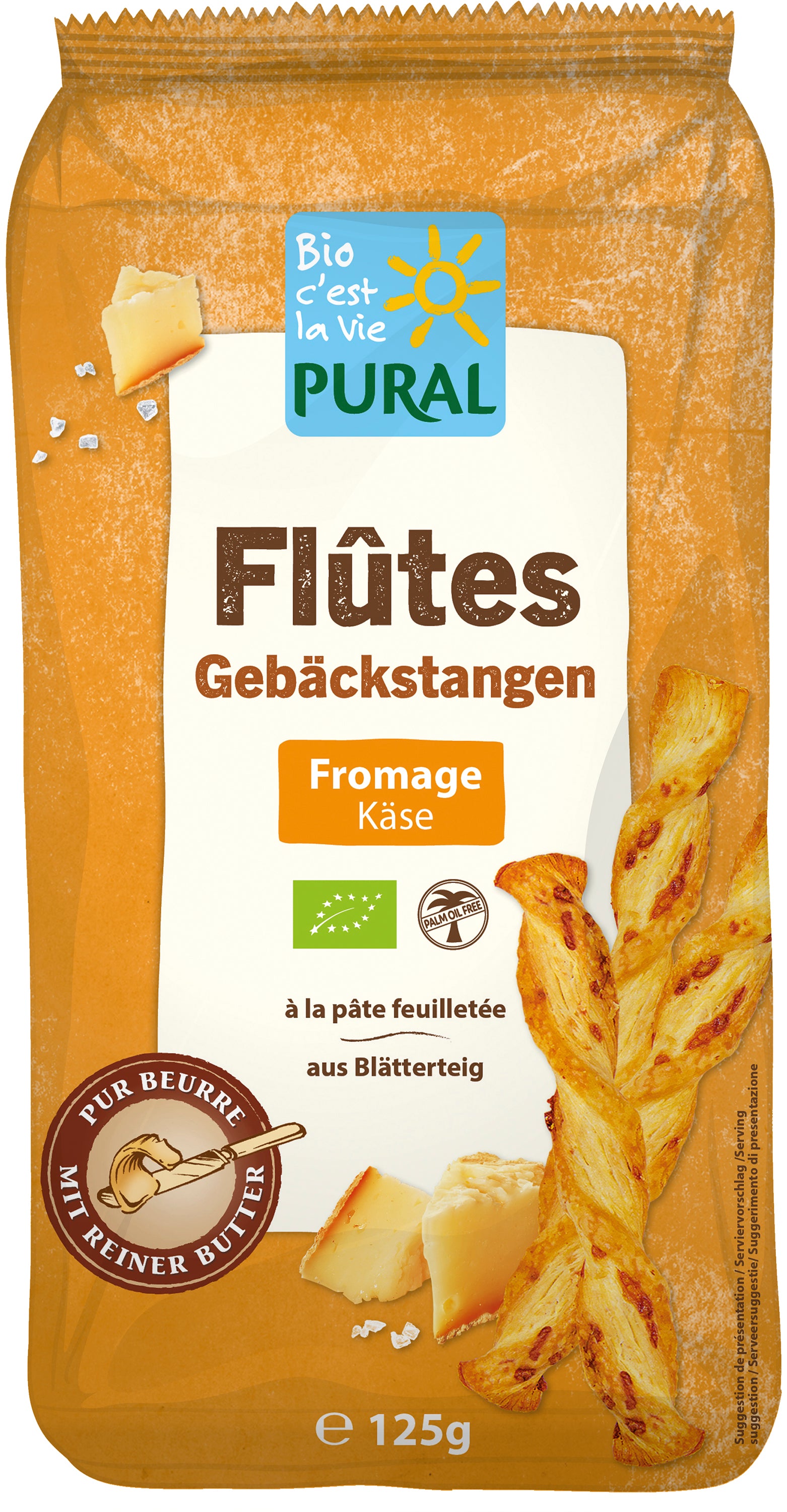 Flutes Käse Hefegebäckstangen 125 g