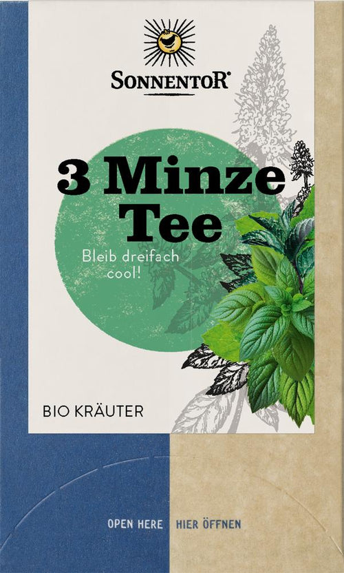 3-Minze Tee Doppelkammerbeutel 21,6 g
