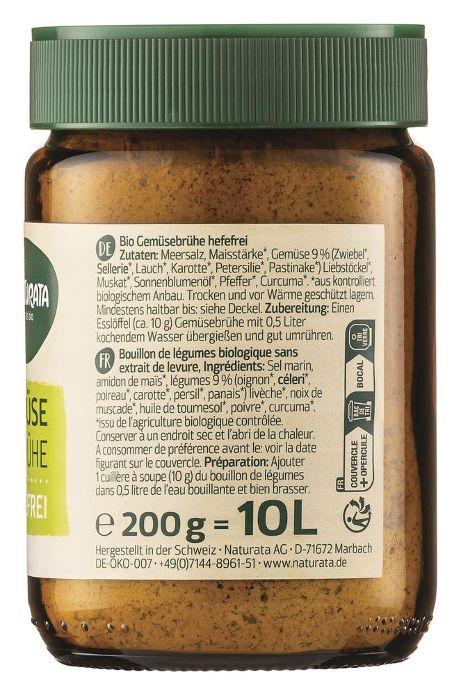 Gemüsebrühe hefefrei  Glas 200 g