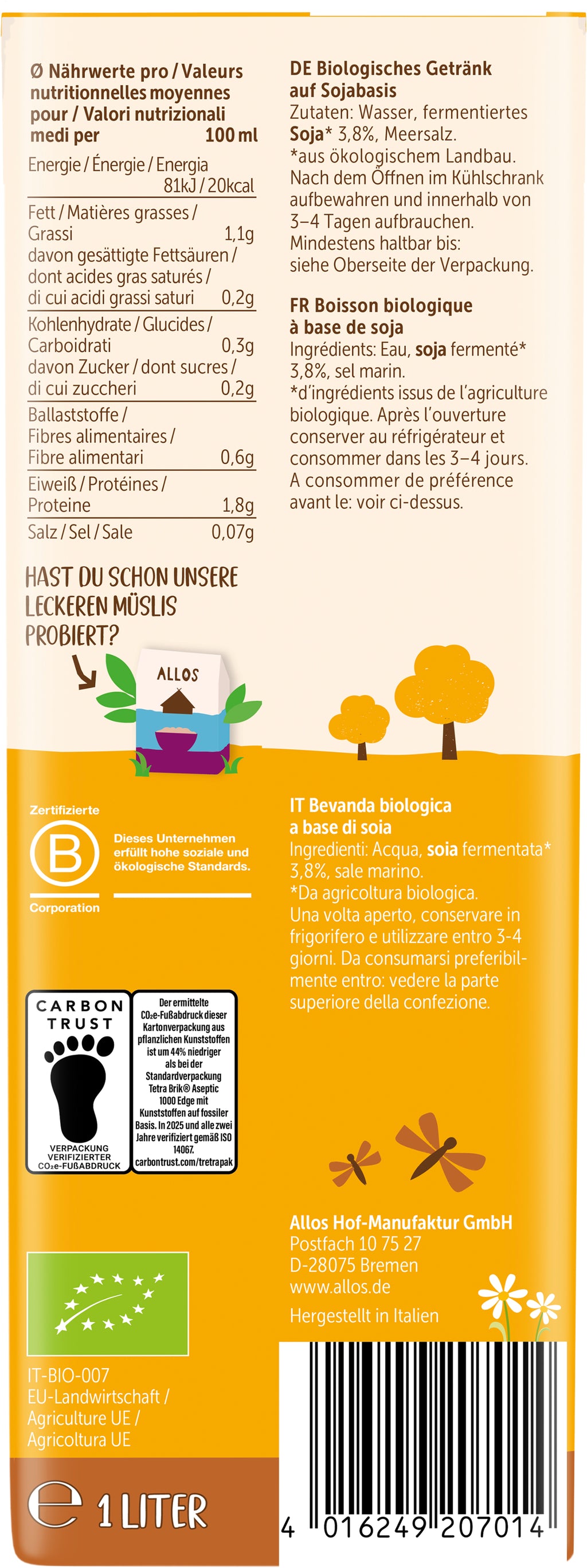 Soja Barista Drink 1 l