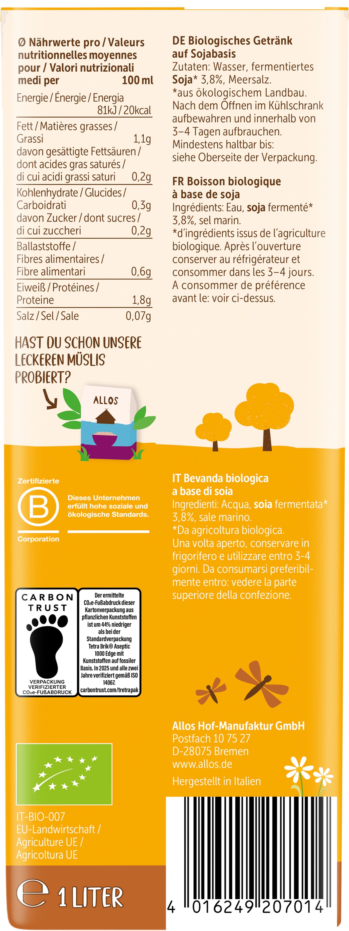 Soja Barista Drink 1 l