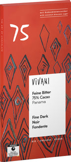 Feine Bitter 75% Cacao Panama mit Kokosblütenzucke 80 g