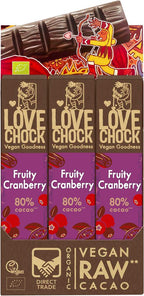RAW Fruity Cranberry 80% Riegel 40 g
