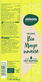 Vegane Mayo mit Rapsöl  Tube 60 ml