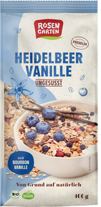 Müsli ungesüßt Heidelbeer-Vanille 400 g