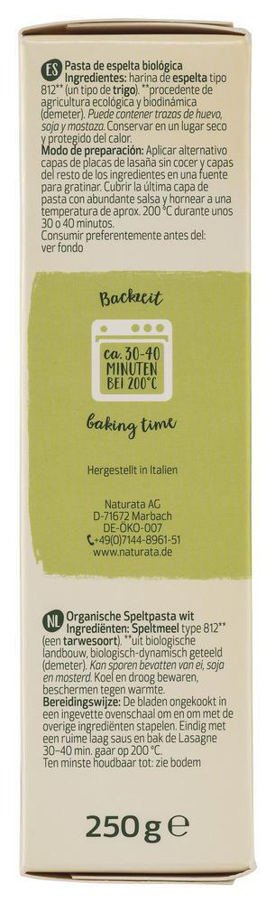 Lasagne Dinkel-hell demeter 250 g