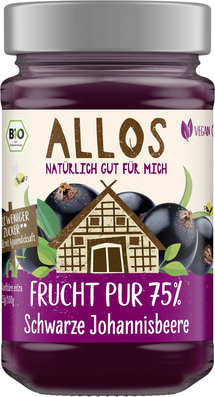 Frucht Pur 75% Aufstrich Schwarze Johannisbeere 250 g