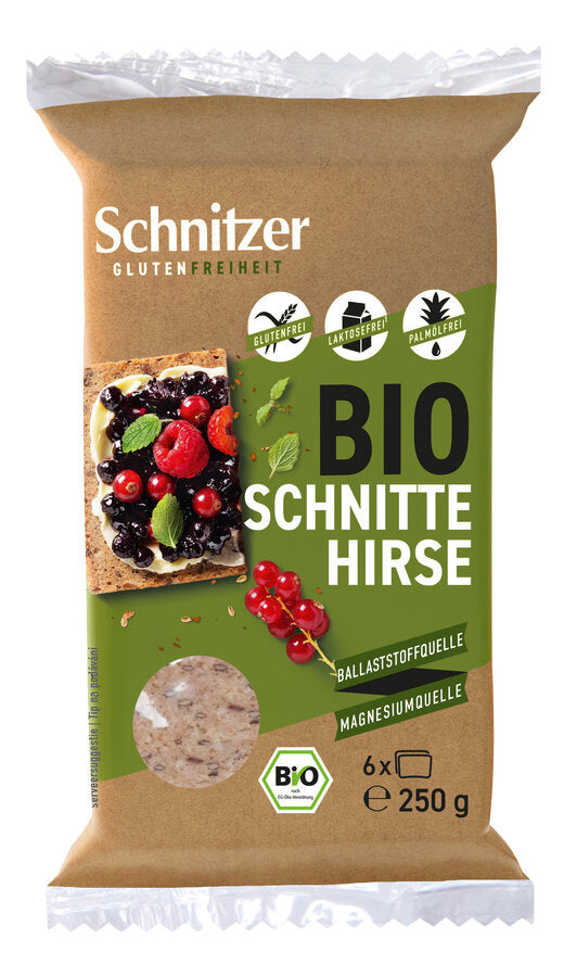 Hirseschnitten Hirsebrot mit Buchweizen 250 g