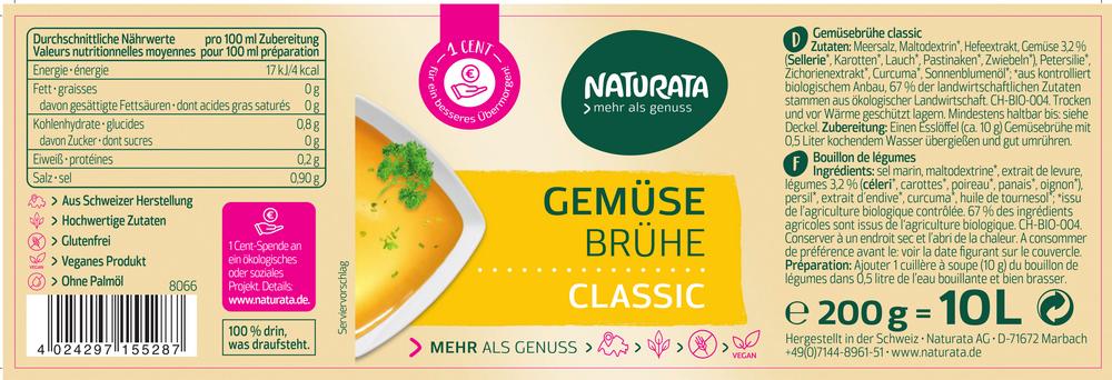 Gemüsebrühe classic Glas 200 g