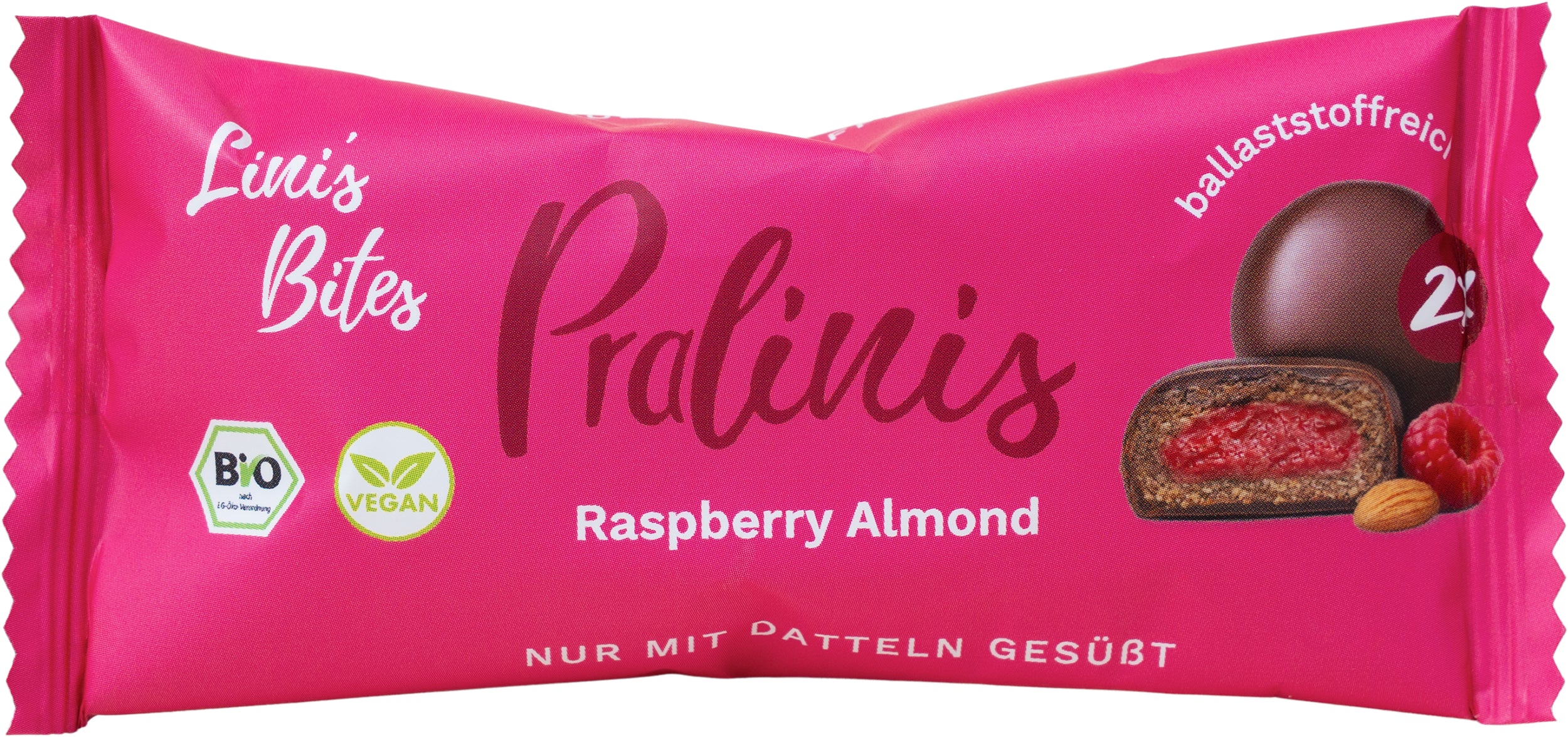 Raspberry Almond Caramel Pralinis Dattel-Kugeln 46 g
