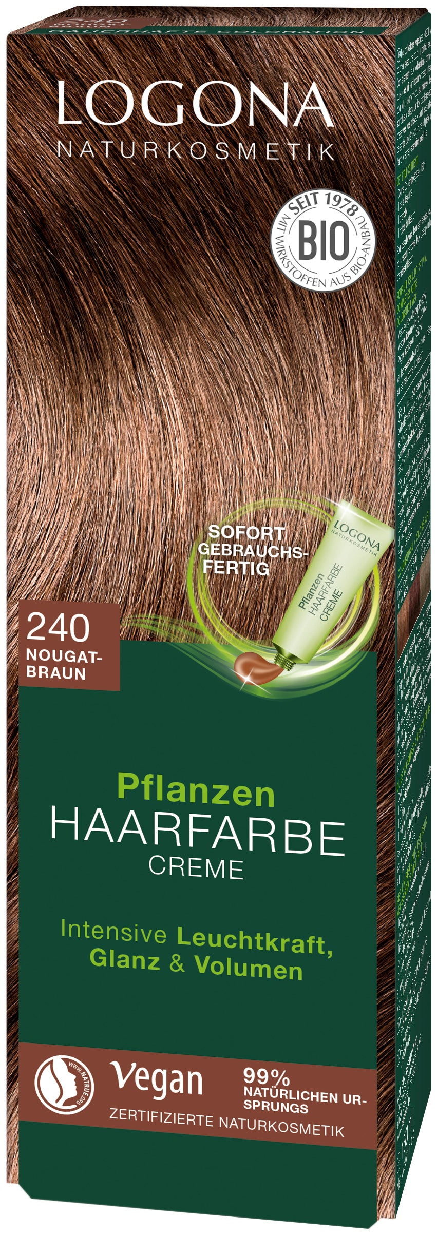 Pflanzen Haarfarbe Creme 240 nougatbraun 150 ml