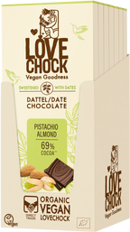 Pistachio Almond 69% Kakao - sweetened with dates 70 g