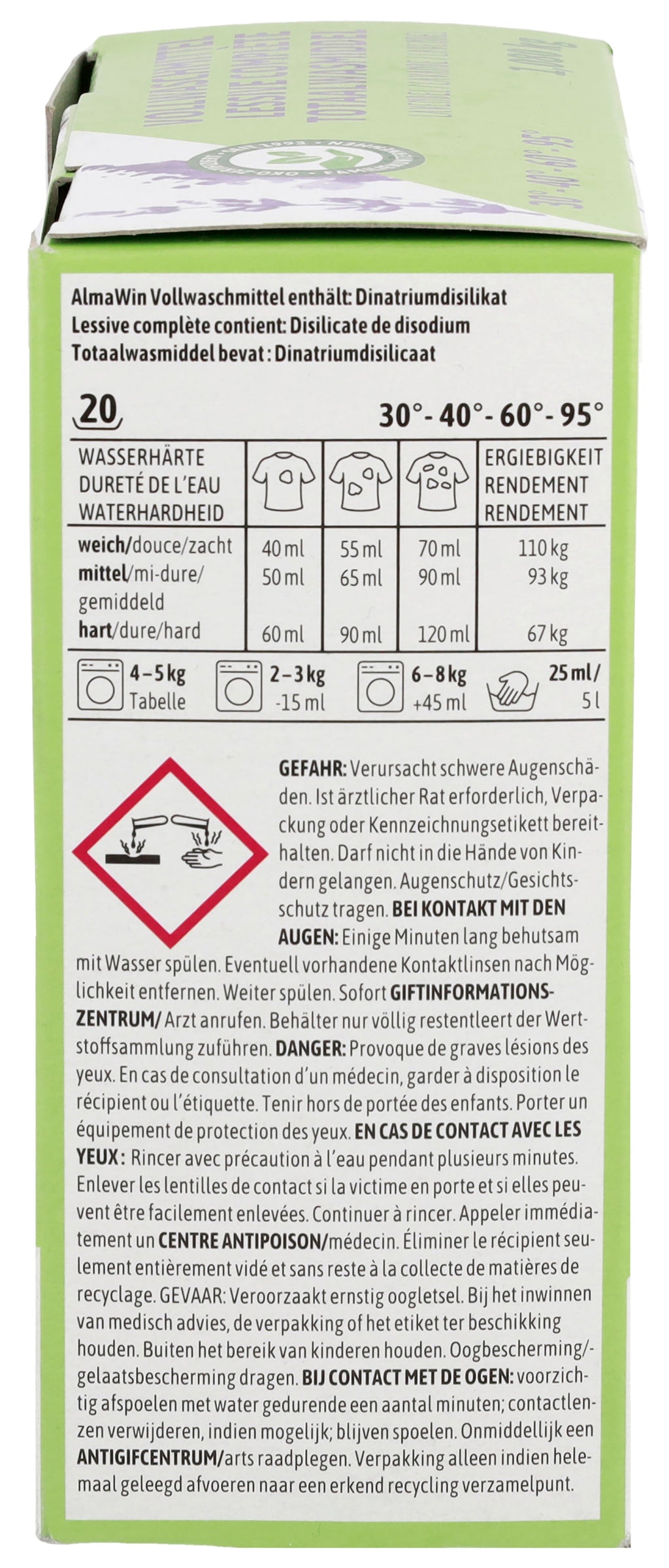 Vollwaschmittel Lavendel 19 Waschgänge 1080 g
