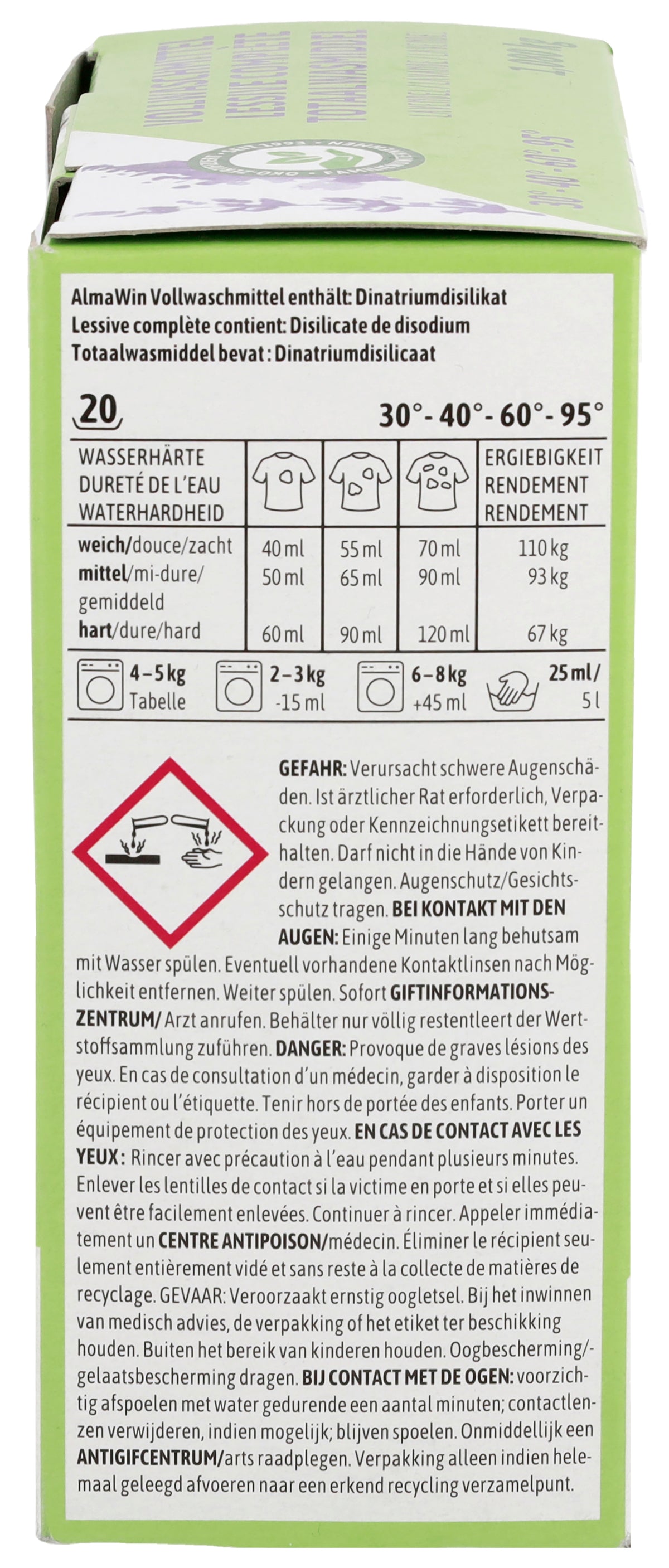 Vollwaschmittel Lavendel 19 Waschgänge 1080 g