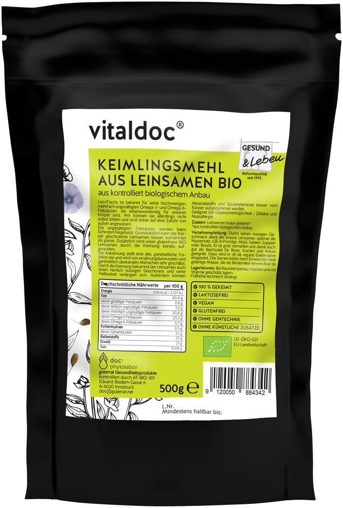 Lein braun  gekeimt - grob vermahlen 500 g