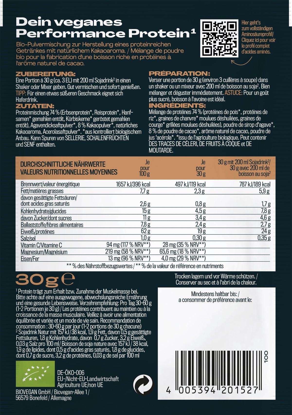 High Protein Shake Kakao 4K 30 g