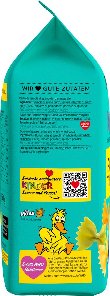 Kinder Farfalle tricolore Hartweizen & VK-Grieß 500 g