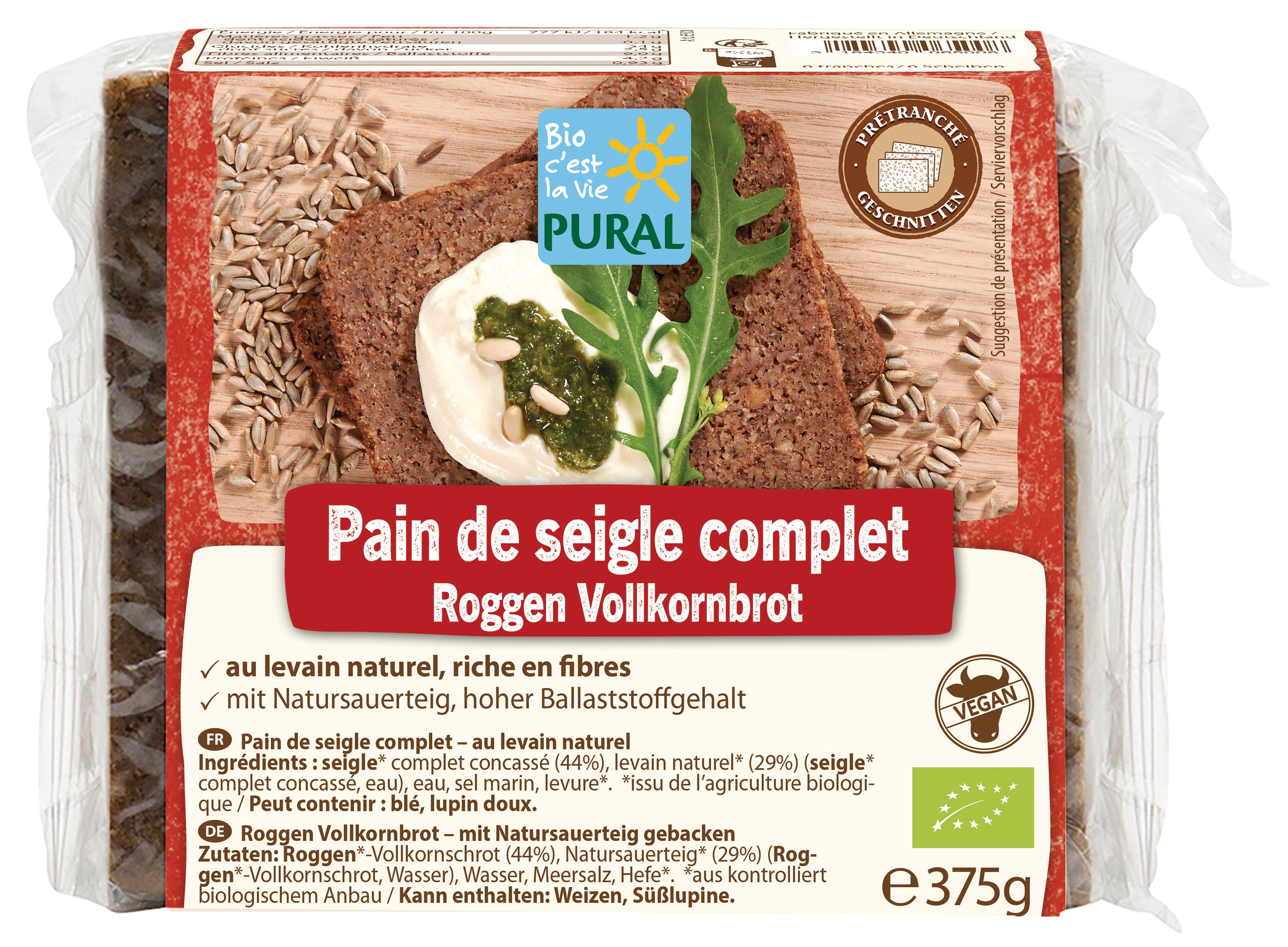 Roggen Vollkornbrot 375 g