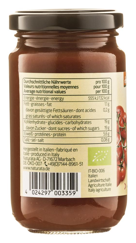 Tomatenmark einfach konzentriert demeter Glas 200 g