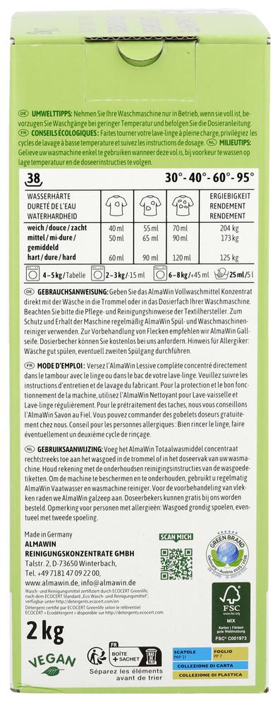 Vollwaschmittel 36 Waschgänge 2 kg
