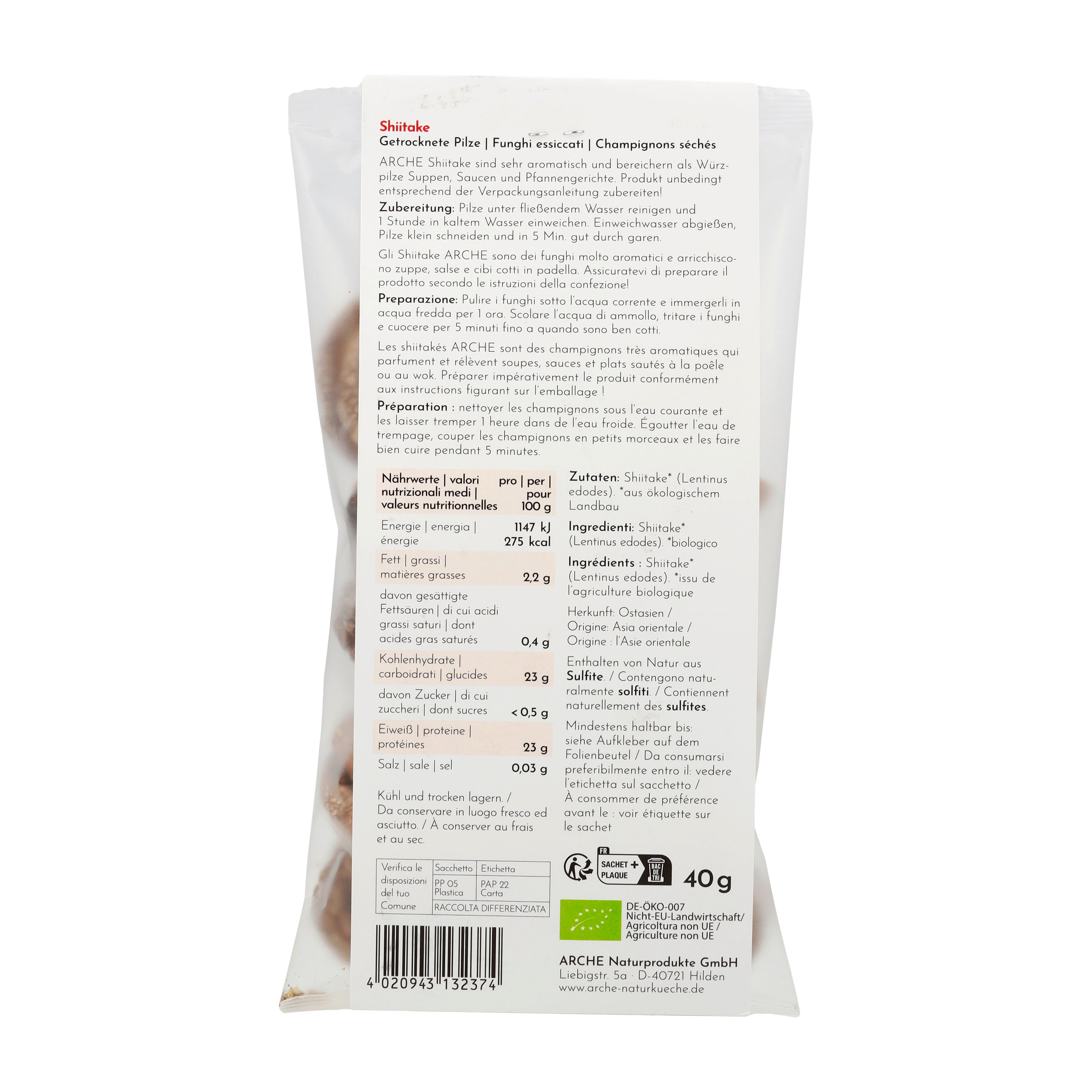Shiitake  getrocknet 40 g