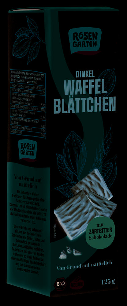 Waffelblättchen Zartbitterschokolade 125 g
