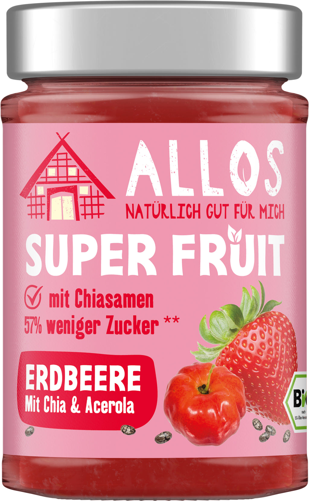 Super Fruit Erdbeere mit Chia&Acerola Aufstrich 200 g