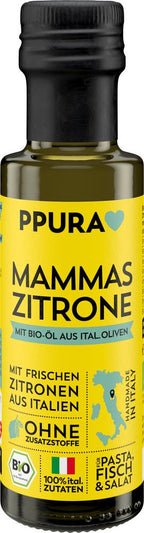 Olivenöl Mammas Zitrone - mit frischen Zitronen 100 ml