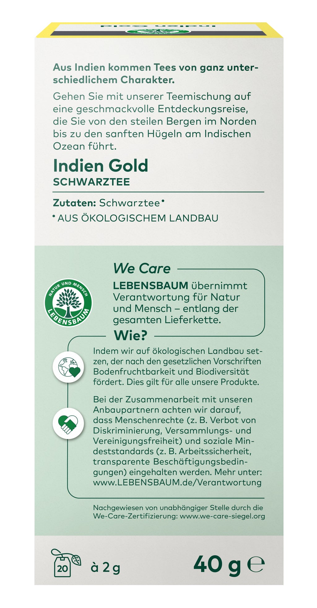 Indien Gold Schwarztee 40 g