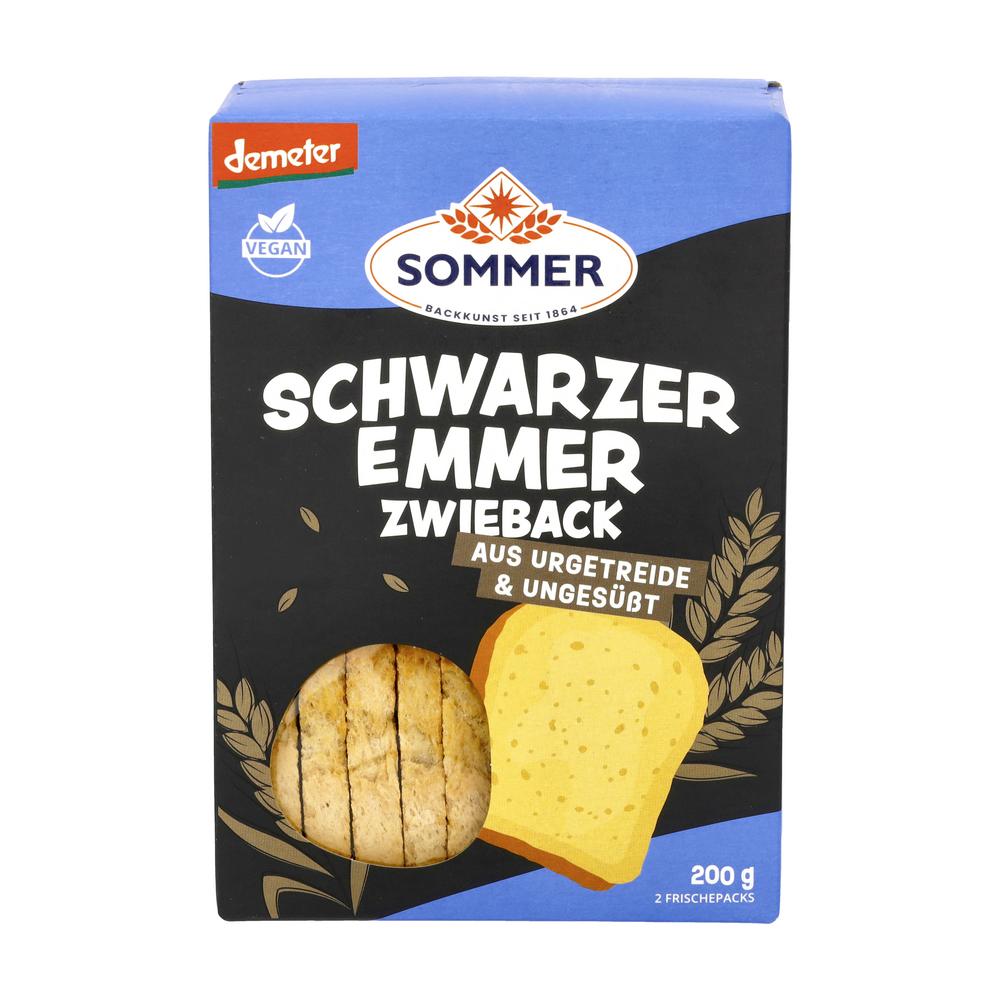 Schwarzer Emmer Zwieback demeter  ungesüßt 200 g