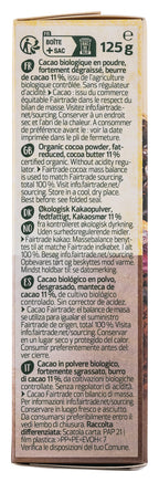 Kakao stark entölt 10-12% Kakaobutter 125 g