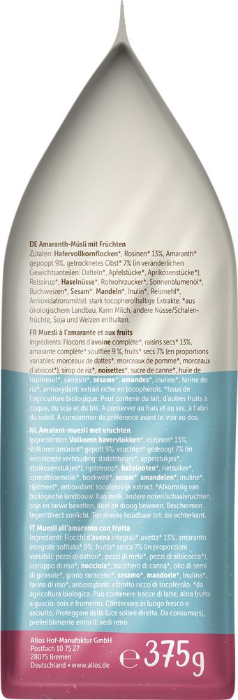 Amaranth Früchte Müsli 375 g
