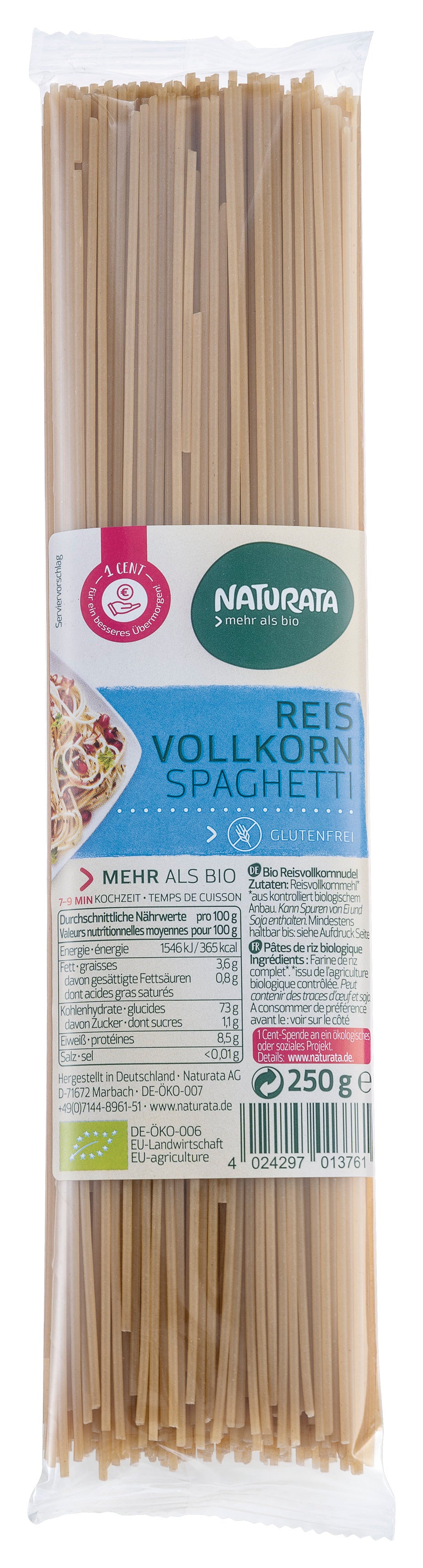 Spaghetti Reis-Vollkorn 250 g