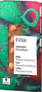 Vollmilch-Schokolade ganze Nüsse 100 g