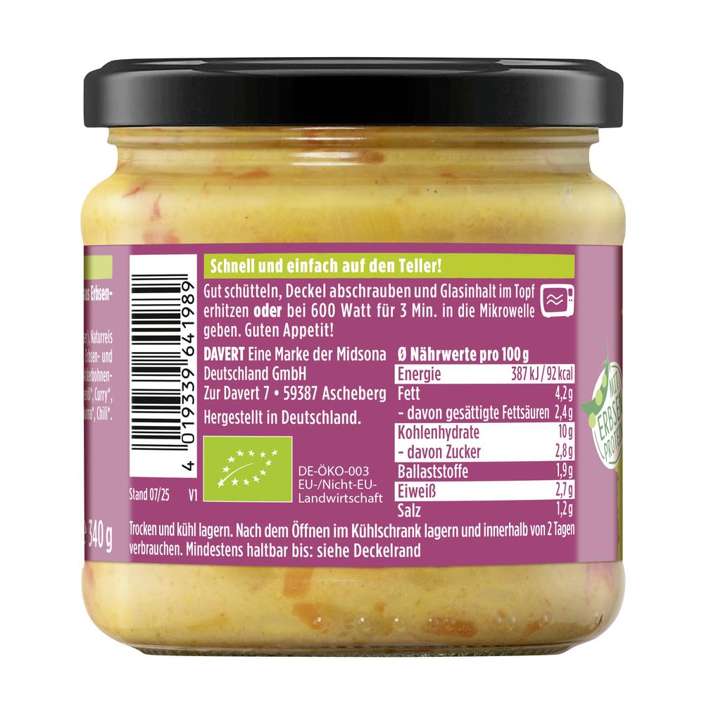 Veggie Thai Curry mild mit Vollkornreis 340 g