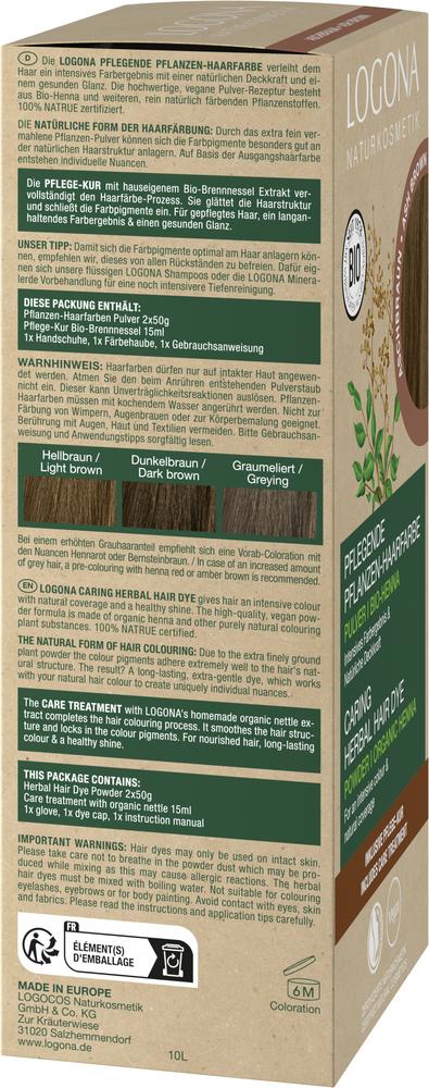 Pflegende Pflanzen-Haarfarbe Pulver 08 Aschbraun 100 g