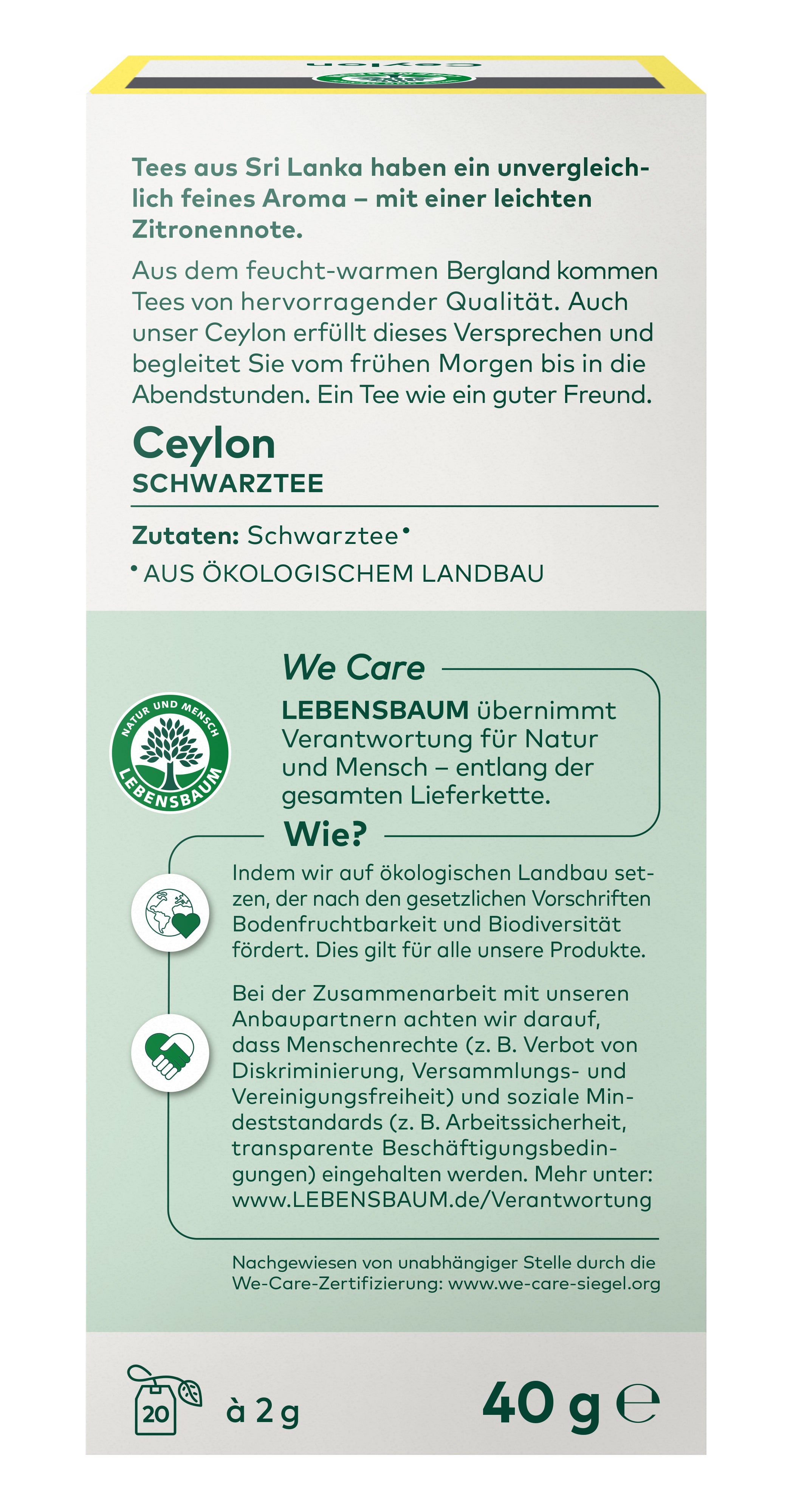 Ceylon Schwarztee 40 g
