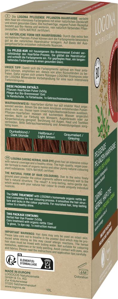 Pflegende Pflanzen-Haarfarbe Pulver 05 Mahagonirot 100 g