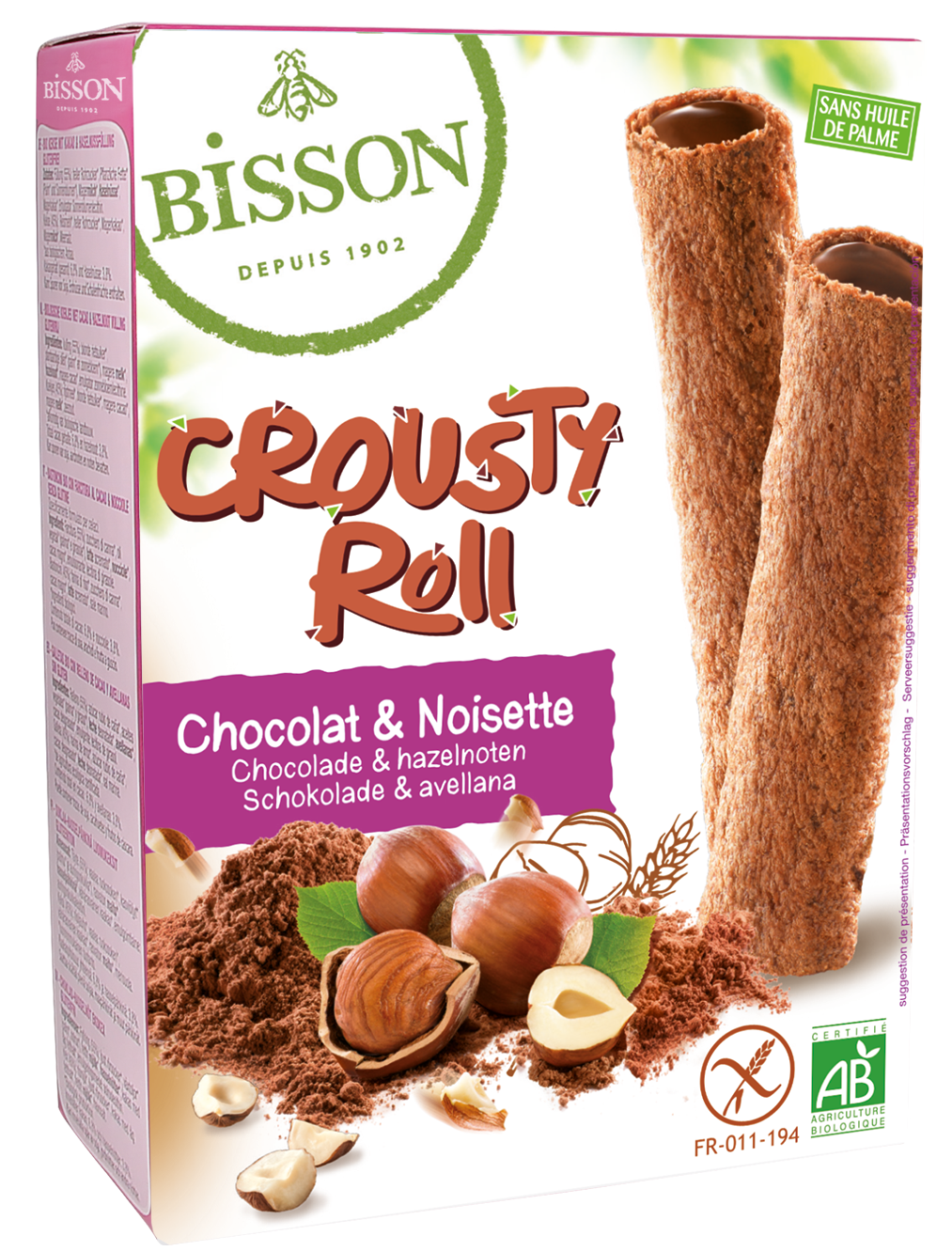 Crousty Roll Blumenbrot mit Kakao-Nussfüllung 125 g