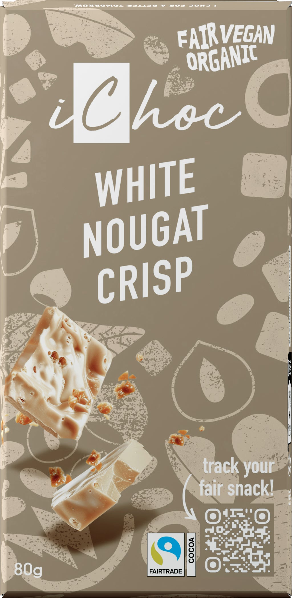 iChoc White Nougat Crisp 80 g