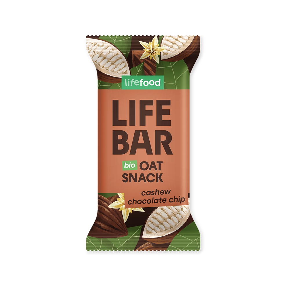 Lifebar Oat Snack Cashew Chocolate Chip 40 g
