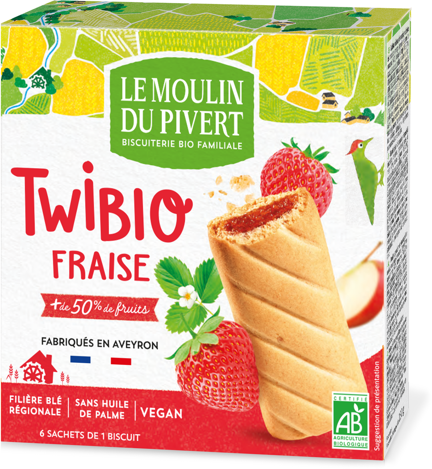 Twibio Kekse mit Erdbeerfüllung 150 g
