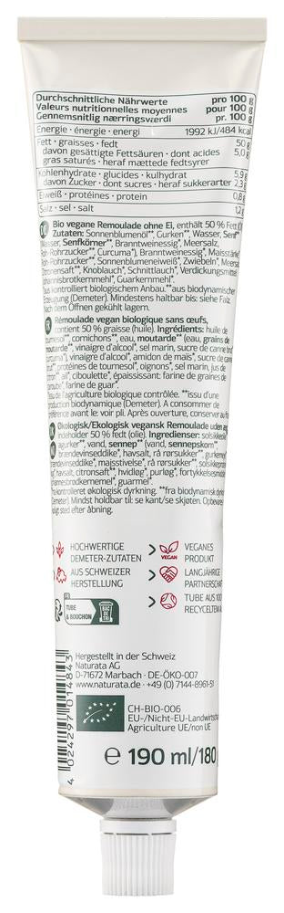 Vegane Remoulade demeter Tube 190 ml