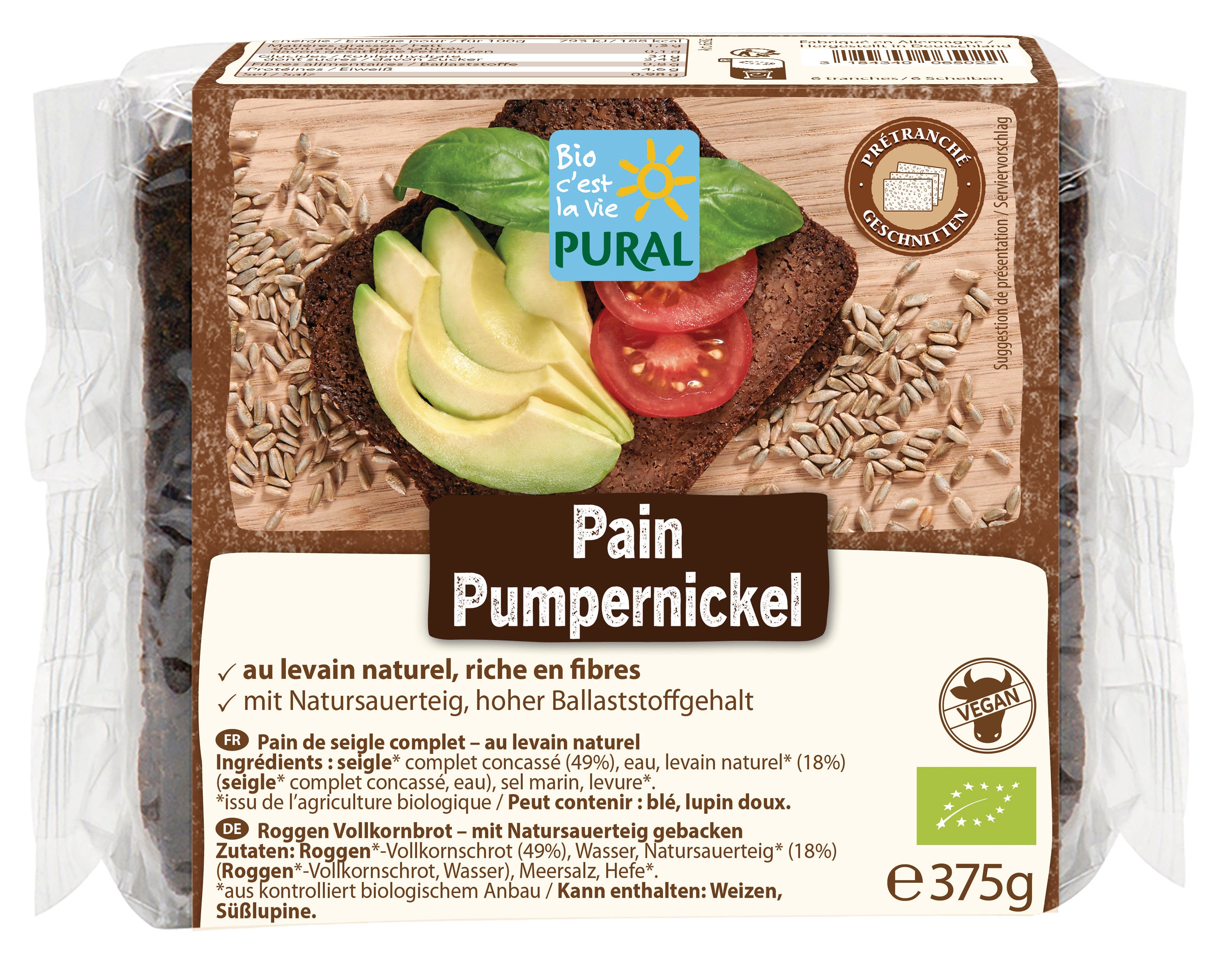 Pumpernickel Brot 375 g