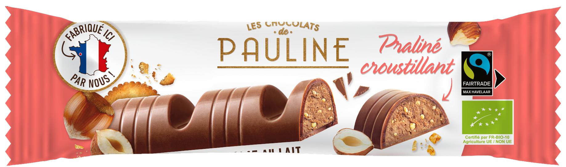 Milkchocolate bar 40% with hazelnut praline&biscui 30 g