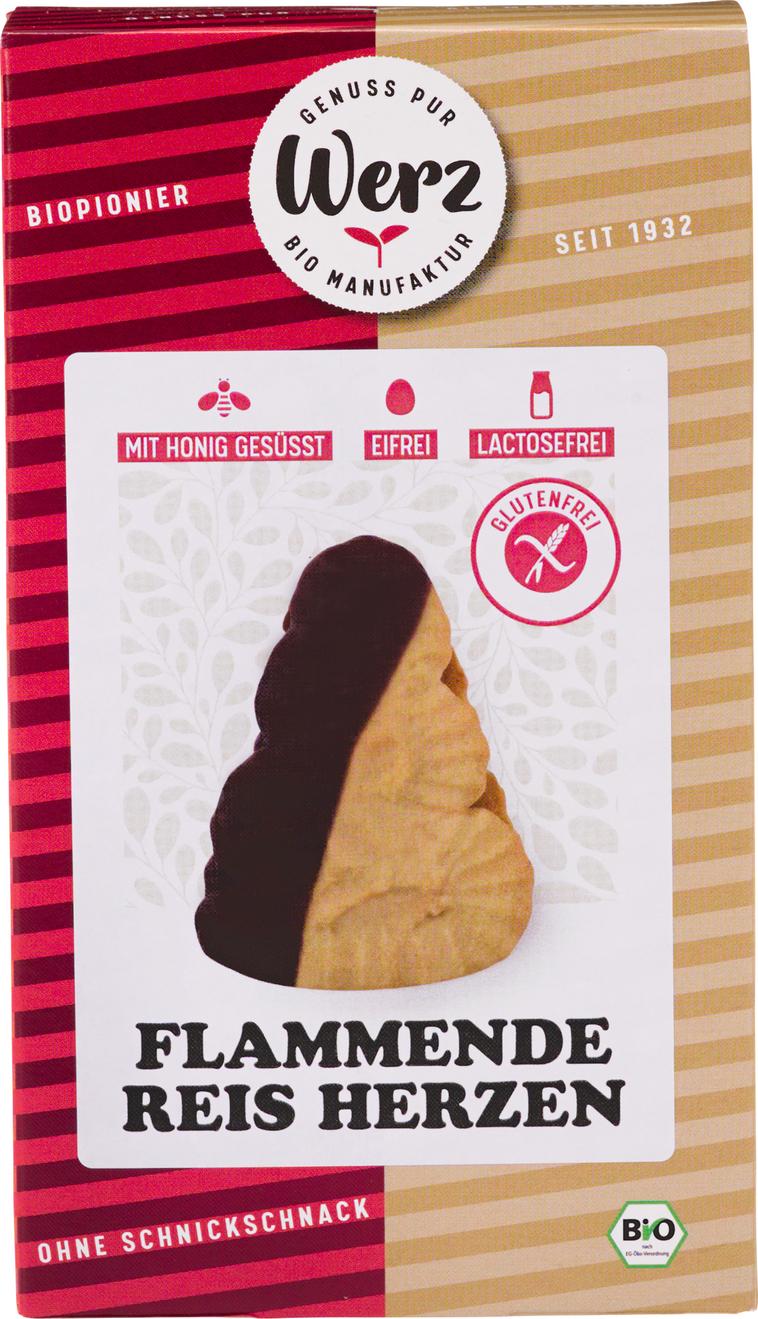 Flammende Reis-VK-Herzen 2 Stk