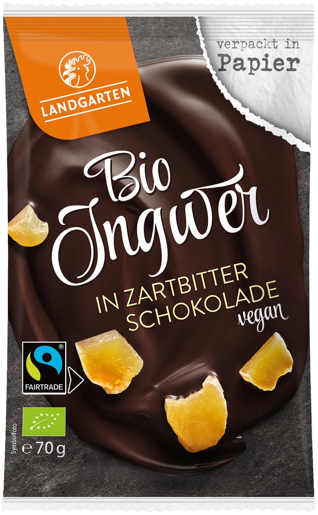 Ingwer in Zartbitter-Schokolade 70 g