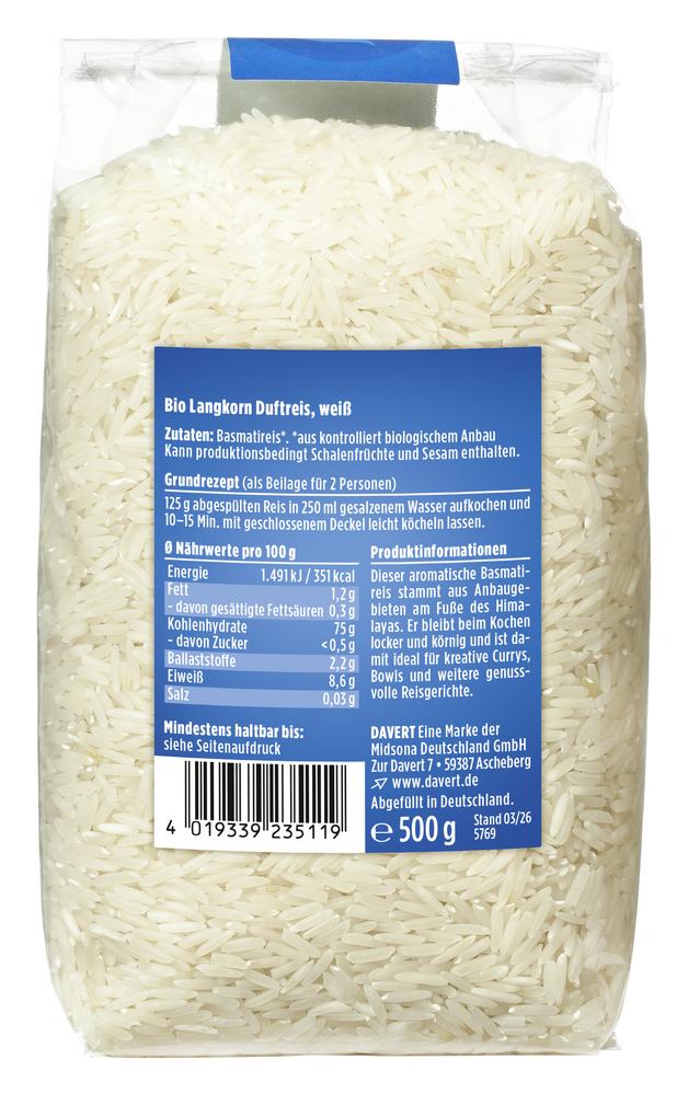 Himalaya Basmati-Reis  weiß 500 g