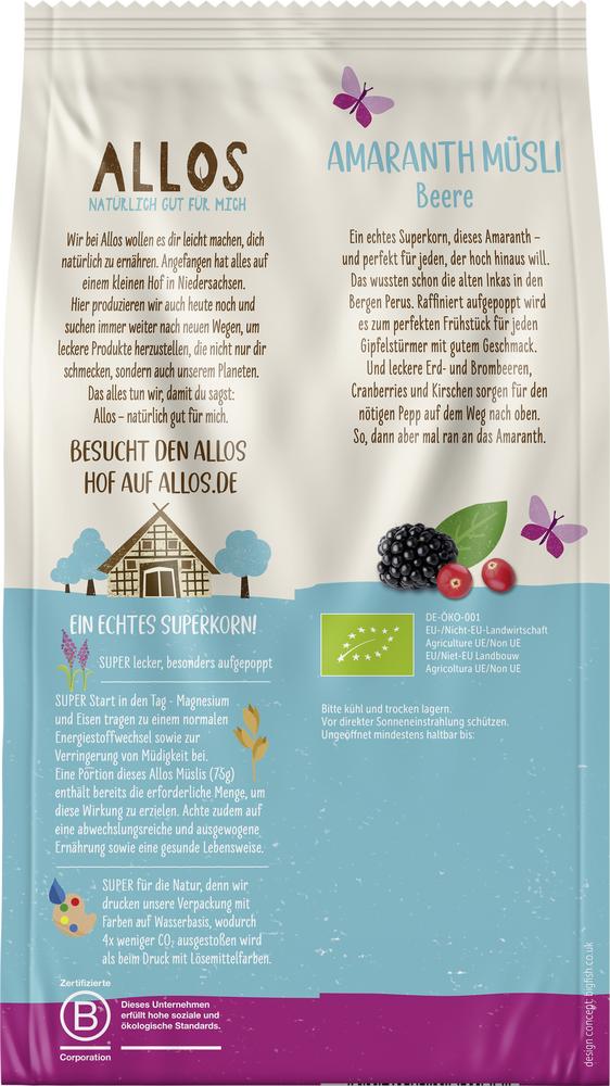 Amaranth Beeren Müsli 375 g